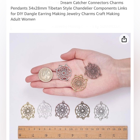 Pink Tear Drop Dangling From Dream Catcher Tibetan Boho Chandelier Style Earring - Picture 15 of 16